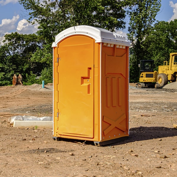 how often are the porta potties cleaned and serviced during a rental period in Cushing